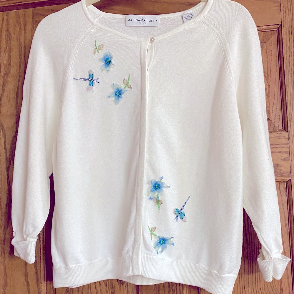 Vintage Unique  3D Dragonfly Marisa Cristina Sweater